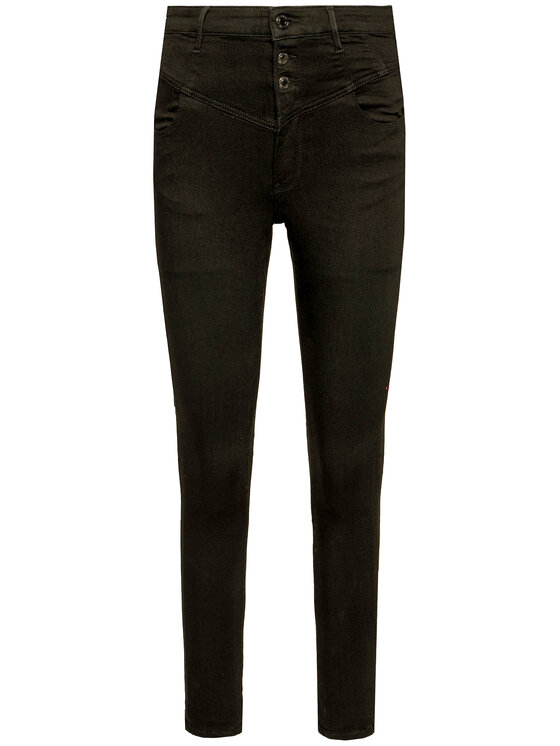 Guess Guess Τζιν Skinny Fit Corset W0YA13 D3OA4 Μαύρο Skinny Fit