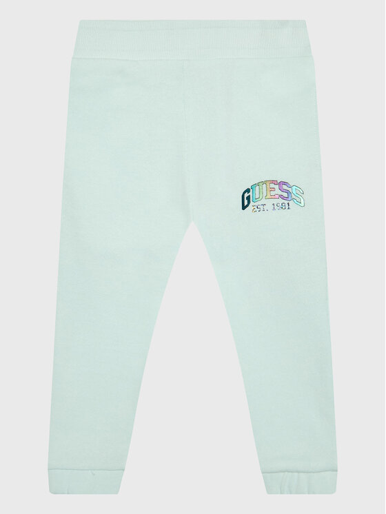 Guess Teplákové nohavice K3RQ11 KA6R0 Zelená Regular Fit