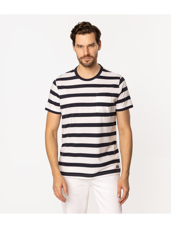Lee Cooper Lee Cooper T-Shirt POCKET4 8515 Granatowy Regular Fit