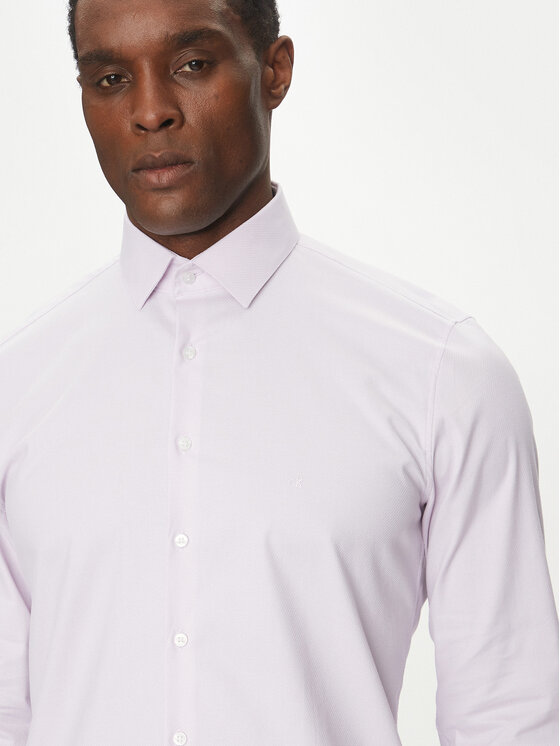 Calvin Klein Calvin Klein Košeľa K10K114298 Fialová Slim Fit