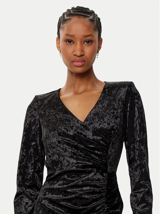 Rinascimento Rinascimento Koktejlové šaty CFC0121946003 Čierna Regular Fit