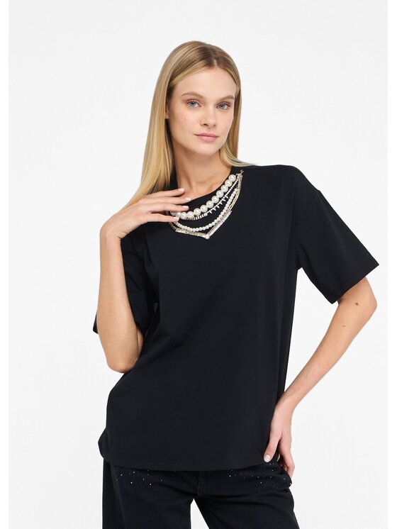 T-Shirt, rozmiar 40, Czarne, CF5063J008822222