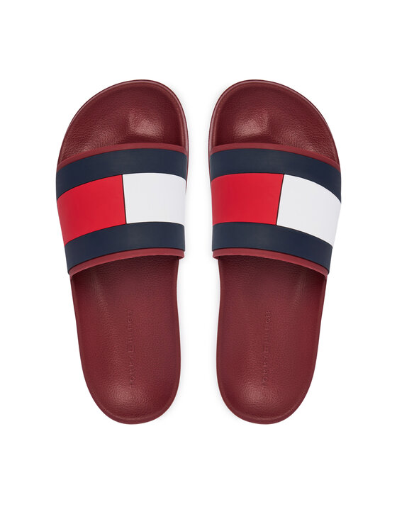 Tommy Hilfiger Tommy Hilfiger Şlapi Core Hilfiger Flag Pool Slide FM0FM05798 Vișiniu