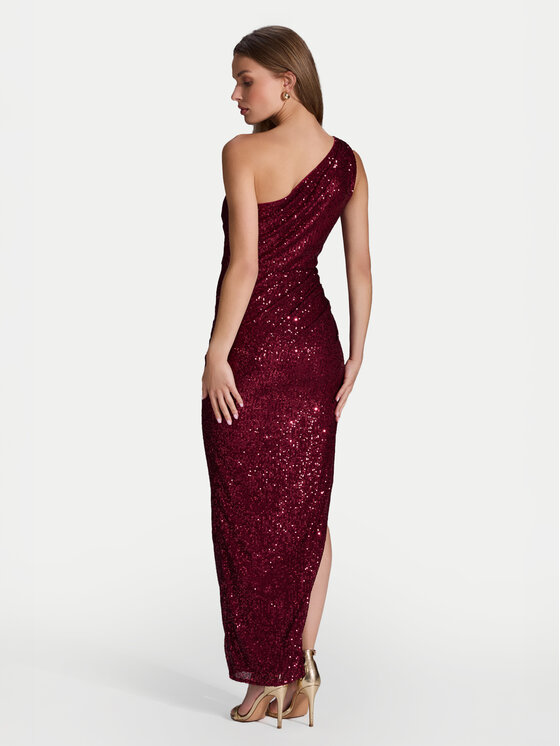 Swing Swing Rochie de seară 5AI09800 Vișiniu Slim Fit