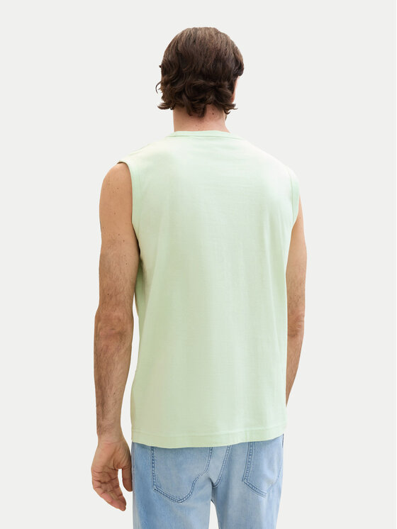 Tom Tailor Tom Tailor Tank top 1041815 Zielony Regular Fit