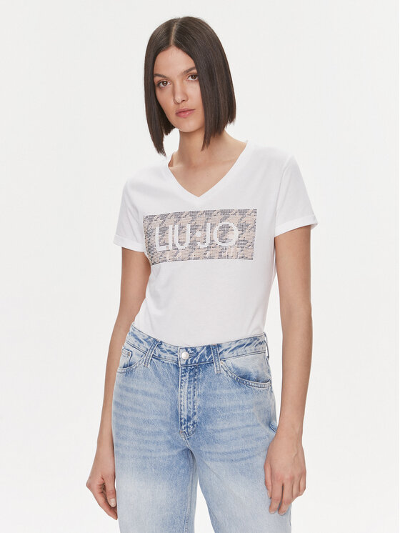 Liu Jo Liu Jo Marškinėliai MF3338 JS923 Balta Regular Fit