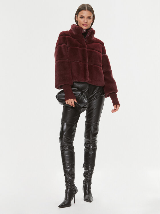 Patrizia Pepe Patrizia Pepe Krzno 2O0107/E5T7-M473 Tamnocrvena Regular Fit