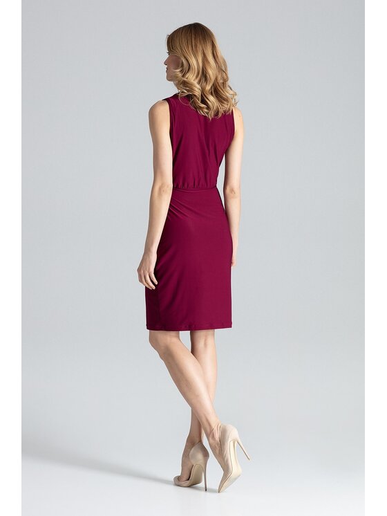 FIGL FIGL Šaty M135 Bordová Slim Fit