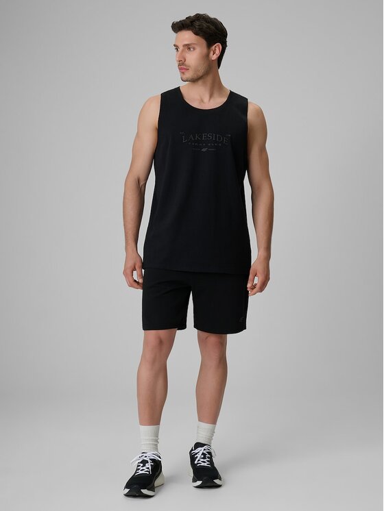 4F 4F Tank top 4FRSS26TSLEM331-20S Czarny Regular Fit