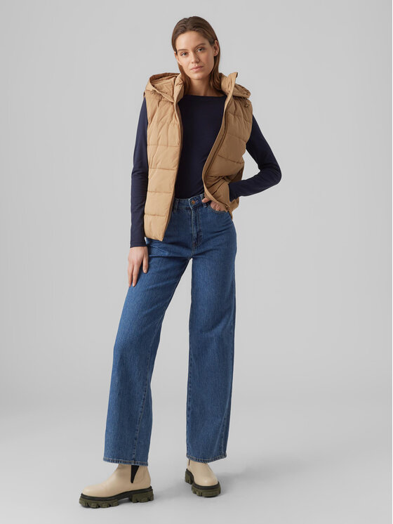Vero Moda Vero Moda Brezrokavnik 10289835 Rjava Regular Fit