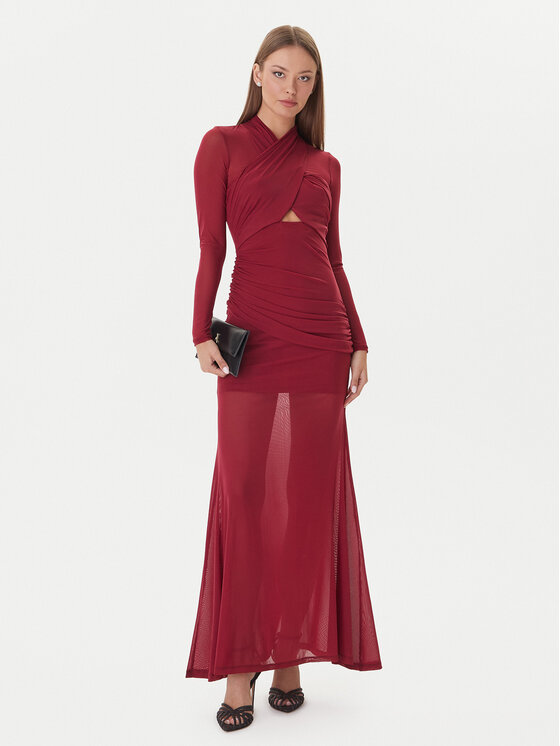 Bardot Bardot Večernja haljina Veria 59987DB Tamnocrvena Regular Fit