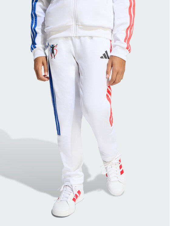 adidas adidas Spodnie materiałowe 162239 Biały Regular Fit