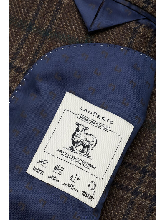 Lancerto Lancerto Marynarka Mantova MA073226000002 Brązowy Regular Fit