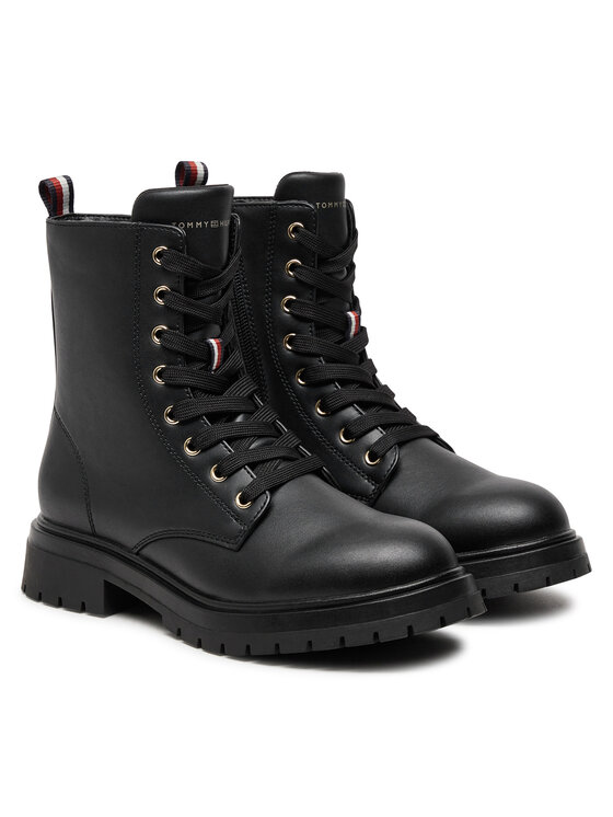 Tommy Hilfiger Tommy Hilfiger Planinarske cipele Lace-Up Bootie T3A5-33569-1351 S Crna