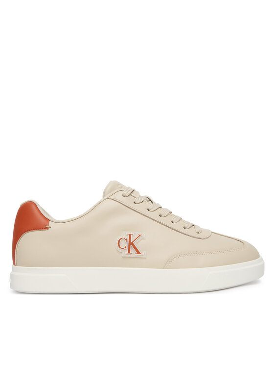 Calvin Klein Sneakers Low Prof Cupsole Emb Lth HM0HM02124 Bej