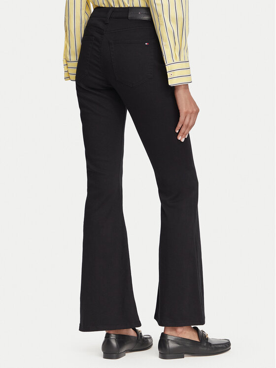Tommy Hilfiger Tommy Hilfiger Jeans hlače Luna WW0WW52186 Črna Flare Fit