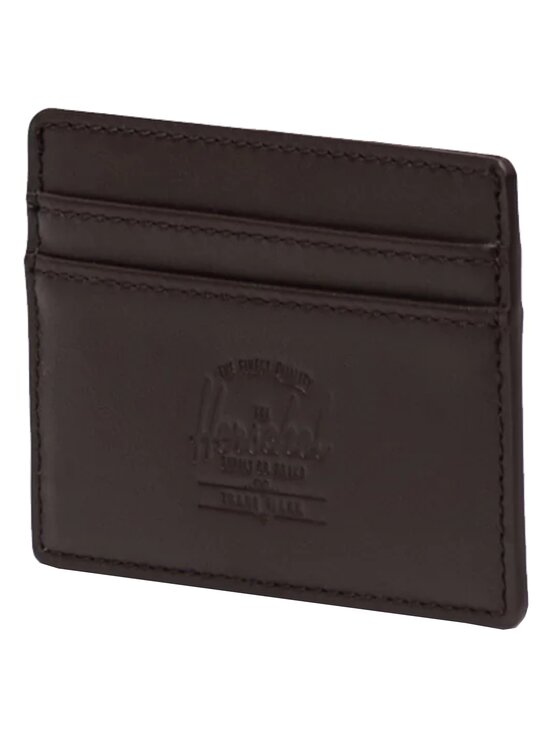 Herschel Herschel Portafoglio piccolo da uomo Herschel Charlie Leather RFID Wallet Marrone