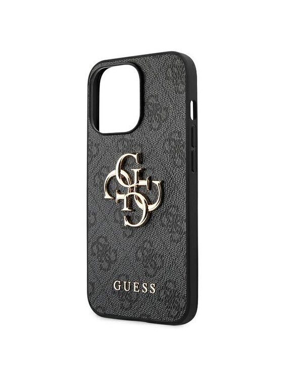 Guess Guess Etui na telefon Big Metal Logo Szary
