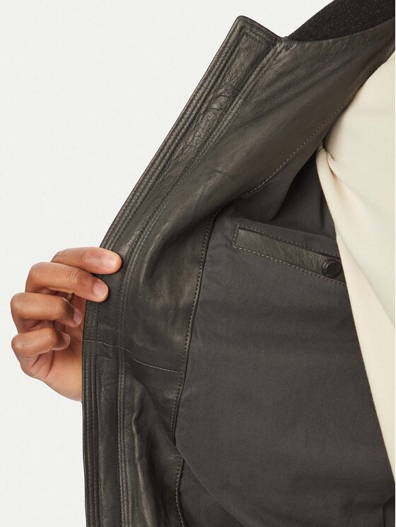 Aeronautica Militare Aeronautica Militare Ādas jaka 261PN5055U100839 Melns Regular Fit