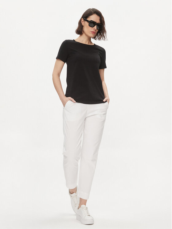 Max Mara Leisure Max Mara Leisure Spodnie materiałowe Terreno 2416131058 Biały Regular Fit