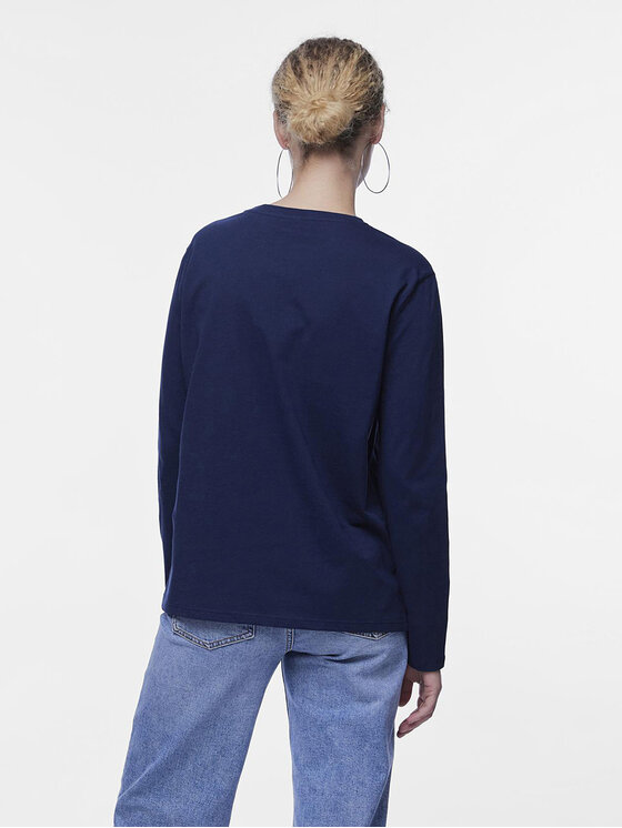 Pieces Pieces Blúz 17136563 Sötétkék Regular Fit