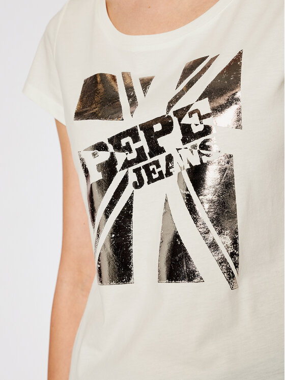 Pepe Jeans Pepe Jeans Tričko Alessa PL504795 Béžová Regular Fit
