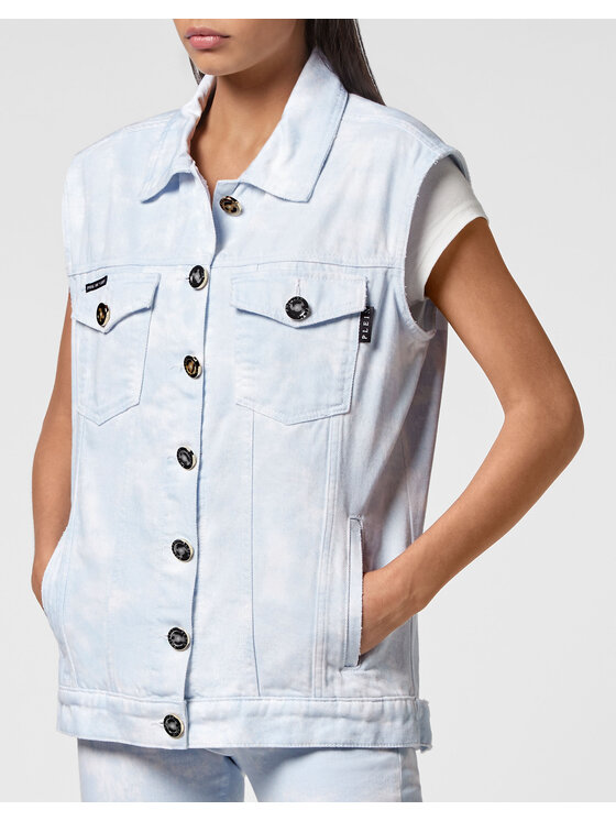 PHILIPP PLEIN PHILIPP PLEIN Kamizelka 30434 Niebieski