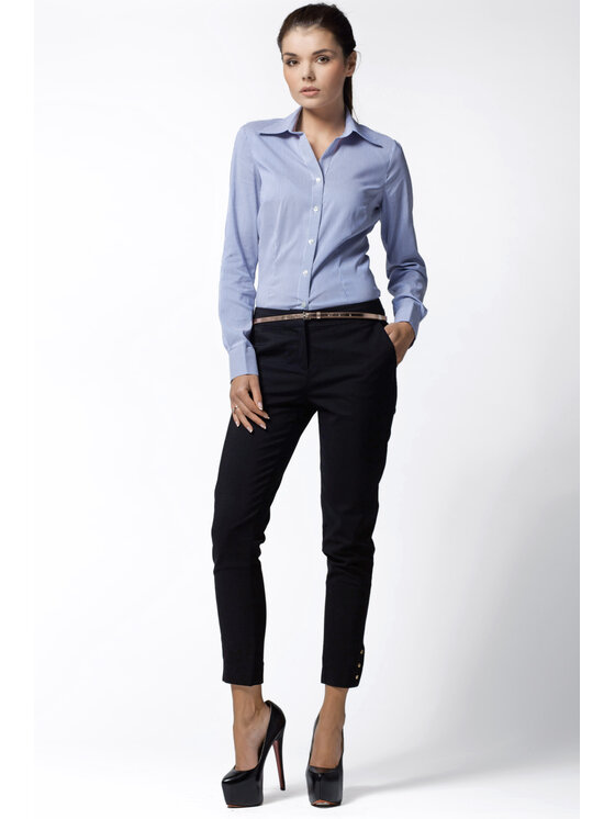 Awama Awama Koszula A028 Niebieski Basic Fit