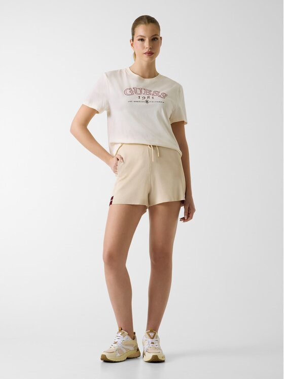 Guess Guess T-Shirt 181840 Beżowy Classic Fit