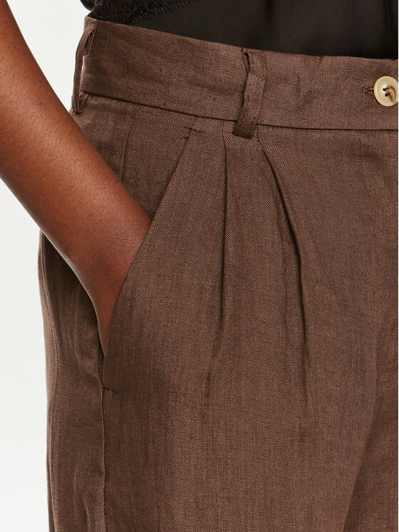 ViCOLO ViCOLO Hlače iz tkanine TB0793 Rjava Relaxed Fit