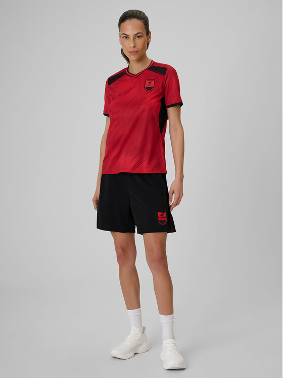 4F 4F Koszulka techniczna FOOTBALL Czerwony Regular Fit