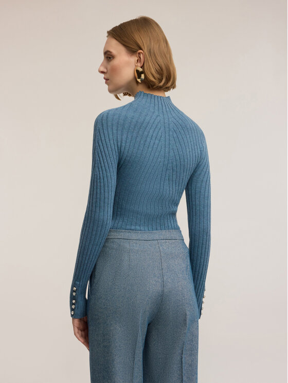 Motivi Motivi Cardigan M552W003655N004 Turchese Slim Fit