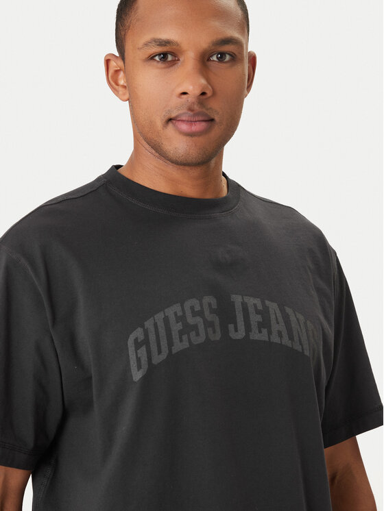 Guess Jeans Guess Jeans Tričko M6GIB6 K8FQ4 Čierna Regular Fit