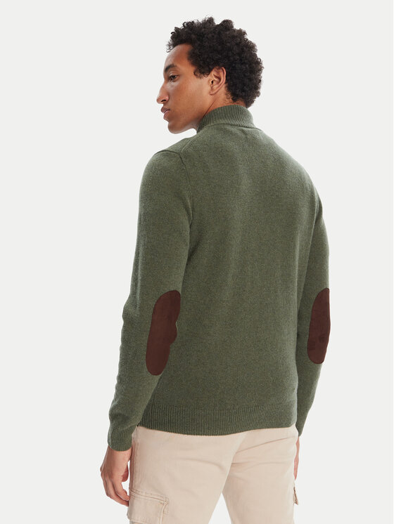 Barbour Barbour Пуловер Patch Half Zip MKN0585OL51 Зелен Regular Fit