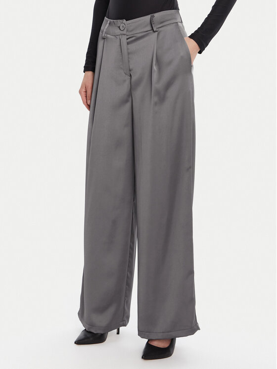 Rinascimento Rinascimento Palazzo kalhoty CFC0124993003 Šedá Wide Leg