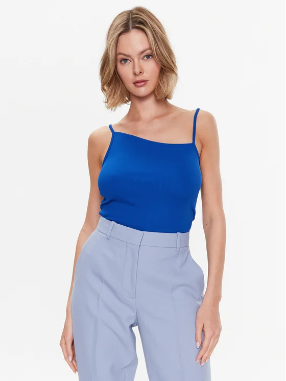 Calvin Klein Top Q-Nova Asymetric K20K205571 Blau Slim Fit