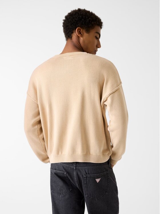 Guess Guess Sweter 180553 Beżowy Classic Fit