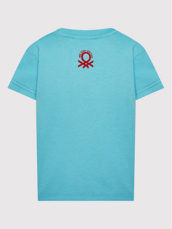 United Colors Of Benetton United Colors Of Benetton T-Shirt 3096G103I Niebieski Regular Fit
