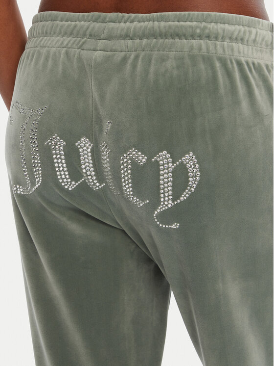 Juicy Couture Juicy Couture Donji dio trenerke Tina JCAPW045 Zelena Regular Fit