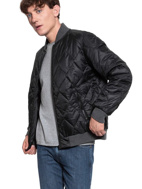 Wrangler Wrangler Giacca di transizione BOMBER JACKET Nero Regular Fit