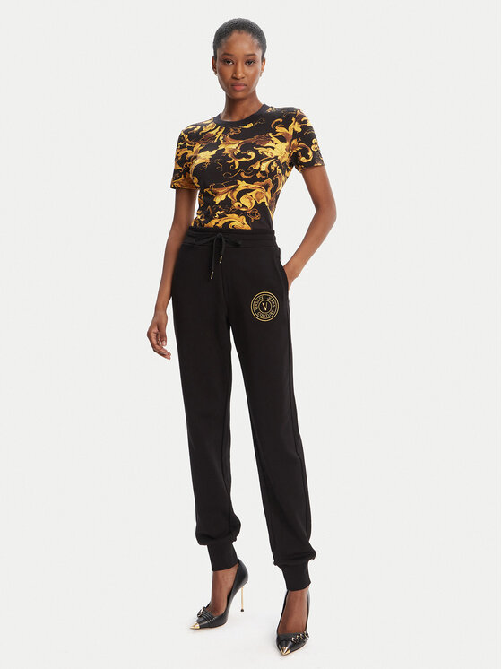 Versace Jeans Couture Versace Jeans Couture Tricou 79HAH608 JS504 Negru Slim Fit