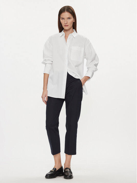 Tommy Hilfiger Tommy Hilfiger Πουκάμισο Essential WW0WW40540 Λευκό Loose Fit