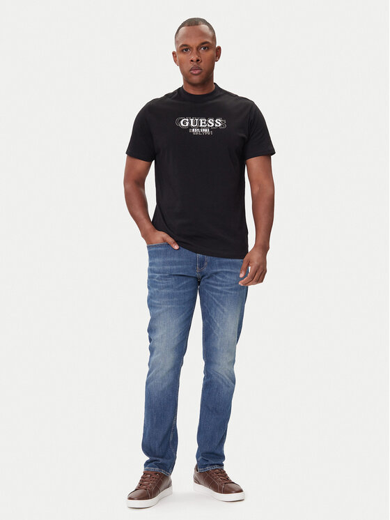 Guess Guess Тишърт M5BI05 I3Z14 Черен Regular Fit