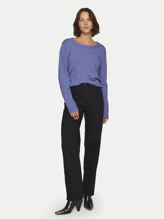 Vila Vila Pulover Ril 14054177 Albastru Regular Fit