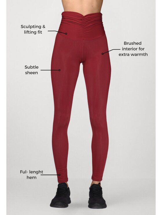 Flavia Valentini Flavia Valentini Legginsy 107 Bordowy Compression Fit