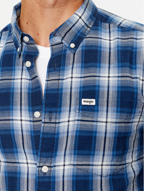 Wrangler Wrangler džínsová košeľa 112341056 Modrá Regular Fit