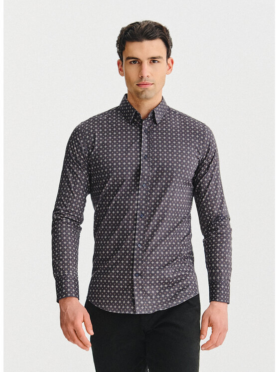 Pako Lorente Pako Lorente Koszula P25WF-1X-027 Brązowy Slim Fit