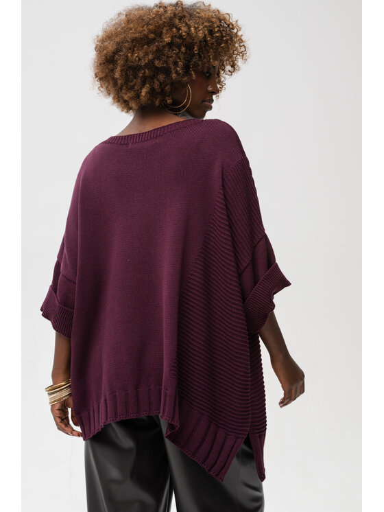 blue shadow blue shadow Sweter Nell Fioletowy Regular Fit
