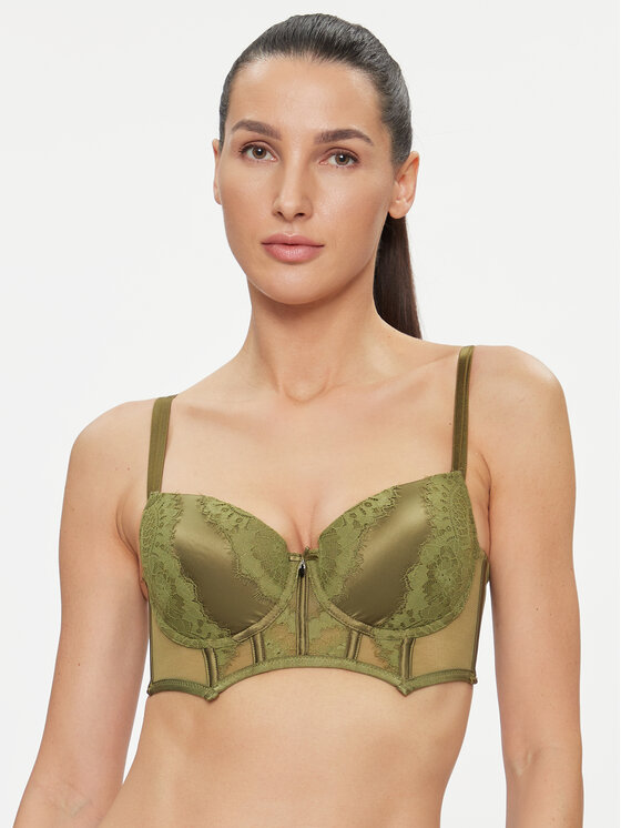 Hunkemöller Nedrček S Kostjo Amelie Pd Ll 203523 Zelena