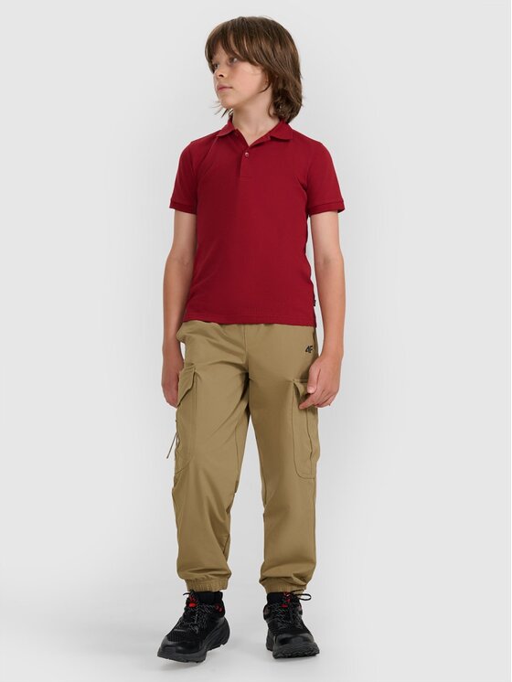 4F 4F Polo 4FJRAW25TPTSM0749-61S Rosso Regular Fit
